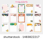 collection of daily planner ... | Shutterstock .eps vector #1483822217