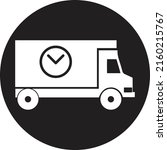 delivery truck icon black... | Shutterstock .eps vector #2160215767