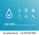 healthcare icon set and doctor... | Shutterstock . vector #1119544784