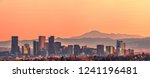 Denver skyline and the Pikes Peak at sunset - Super High Resolution Image 