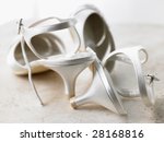 Abandoned Silver High Heels
