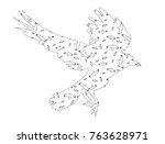 vector  isolated silhouette of... | Shutterstock .eps vector #763628971