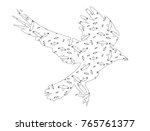  isolated silhouette of a bird  ... | Shutterstock . vector #765761377