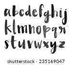 modern vector watercolor font... | Shutterstock .eps vector #235169047