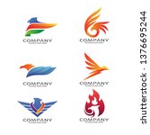 variety of eagle logo set