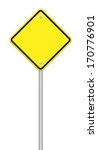 blank yellow road sign on white ... | Shutterstock . vector #170776901