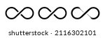 infinity sign icon set isolated ... | Shutterstock .eps vector #2116302101
