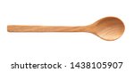 Top view wooden spoon isolated...