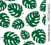 Palm Leaves Seamless Vector...