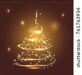 magic christmas tree vector... | Shutterstock .eps vector #761763934