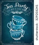 illustration with the words tea ... | Shutterstock .eps vector #329203241