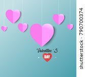  vector valentines day with... | Shutterstock .eps vector #790700374
