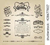 wedding design elements ... | Shutterstock .eps vector #428677837