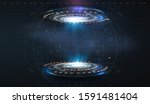 futuristic circle vector hud ... | Shutterstock .eps vector #1591481404