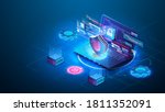 security data protection... | Shutterstock .eps vector #1811352091