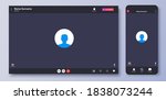 video call interface. web chat... | Shutterstock .eps vector #1838073244