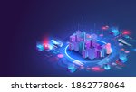 smart city or intelligent... | Shutterstock .eps vector #1862778064