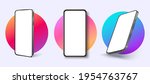 realistic smartphone mockup.... | Shutterstock .eps vector #1954763767