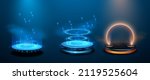 circle portals  teleport ... | Shutterstock .eps vector #2119525604