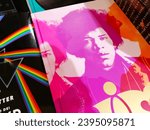 Small photo of Rome, Italy - November 10, 2023, detail of the cover of the book Jimi, by Janie L. Hendrix and John McDermott.