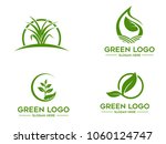 tree logo set  green nature... | Shutterstock .eps vector #1060124747