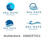 Sea Waves Logo Set  Sun Waves...