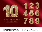 anniversary 10 years... | Shutterstock .eps vector #1017023017