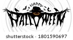 happy halloween text design ... | Shutterstock .eps vector #1801590697