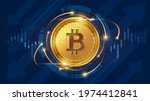 bitcoin with indicators in... | Shutterstock .eps vector #1974412841