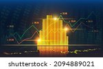 stock market or forex trading... | Shutterstock .eps vector #2094889021