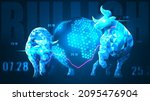 concept art of global financial ... | Shutterstock .eps vector #2095476904