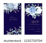 dusty blue rose  echeveria... | Shutterstock .eps vector #1232720704