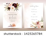 moody boho chic wedding vector... | Shutterstock .eps vector #1425265784
