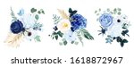 classic blue  white rose  white ... | Shutterstock .eps vector #1618872967