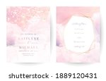sugar cotton pink clouds vector ... | Shutterstock .eps vector #1889120431