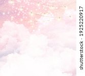 sugar cotton pink clouds vector ... | Shutterstock .eps vector #1925220917