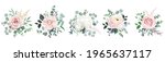 blush pink roses  ranunculus ... | Shutterstock .eps vector #1965637117
