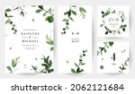 herbal minimalist vector frames.... | Shutterstock .eps vector #2062121684