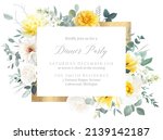 yellow rose  peony  white lilac ... | Shutterstock .eps vector #2139142187