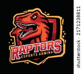 Raptor Roaring Red Angry Logo Mascot Design
