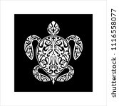 turtle tribal tattoo artistic... | Shutterstock .eps vector #1116558077
