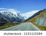 Grossglockner, Austria : View along the road with beautiful snowy mountain and blue sky from Grossglockner High Alpine Road in Austria.
