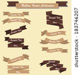 ribbon set collection chocolate ... | Shutterstock .eps vector #183746207