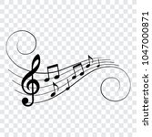 music notes  musical design... | Shutterstock .eps vector #1047000871