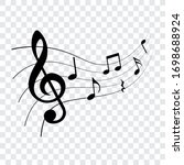 music notes  musical design ... | Shutterstock .eps vector #1698688924