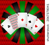 playing cards on black and... | Shutterstock .eps vector #2067378041