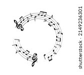 round music notes frame ... | Shutterstock .eps vector #2149236301