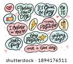 positive doodles phrases set.... | Shutterstock .eps vector #1894176511