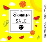 summer sale banner background... | Shutterstock .eps vector #682079281