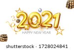 happy new 2021 year  realistic... | Shutterstock .eps vector #1728024841
